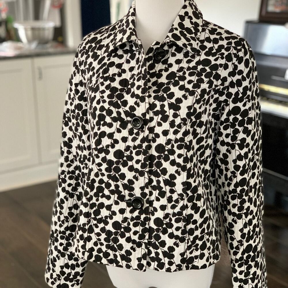 Charter Club Black & White Jacket, Size M